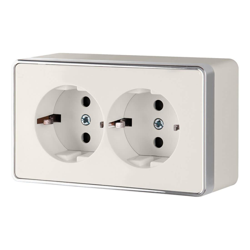 Розетка двойная с заземлением Werkel Gallant слоновая кость W5072103 4690389164668 4690389164668 - магазин электротехники Electroshop