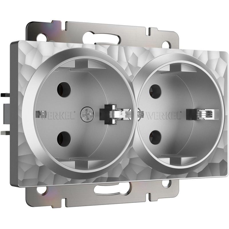 Розетка Werkel Hammer серебряный 4690389162954 4690389162954 - магазин электротехники Electroshop