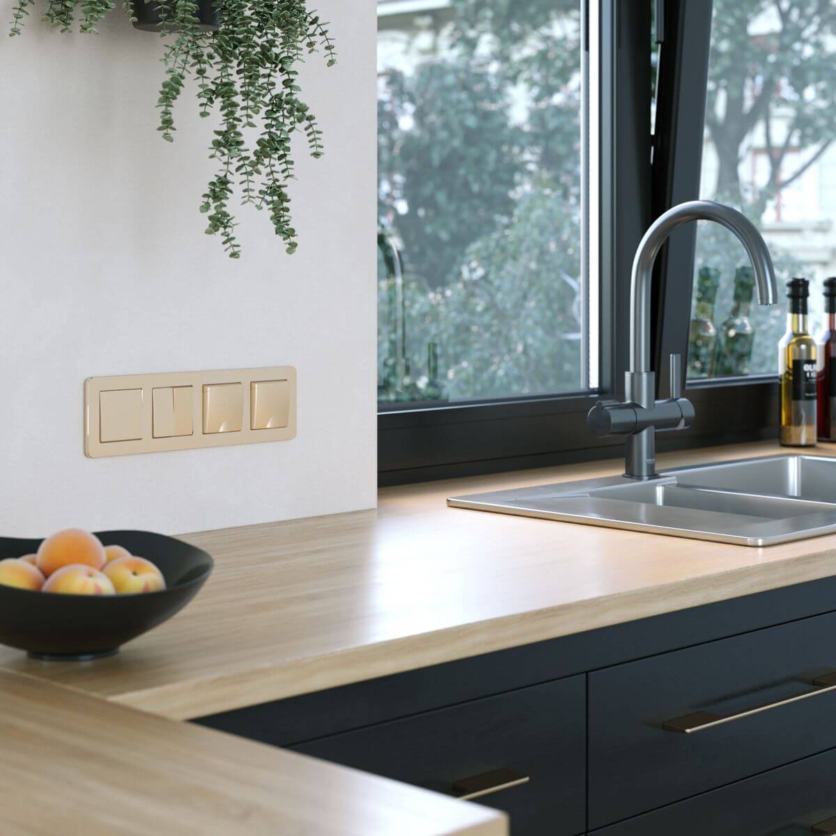 Рамка на 4 поста Werkel Platinum шампань 4690389184529 W0042611 4690389184529 - магазин электротехники Electroshop