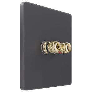 Аудиорозетка двойная Infinity вулканический пепел Systeme Electric  FSE000787 FSE000787 - магазин электротехники Electroshop
