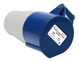 Розетка 213 переносная 2Р+PE 16А 220B IP44 Розетка 213 - магазин электротехники Electroshop