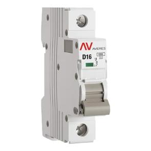 Выключатель автоматический EKF AVERES AV-6 16A (D) 1P однофазный 6kA mcb6-1-16D-av mcb6-1-16D-av - магазин электротехники Electroshop