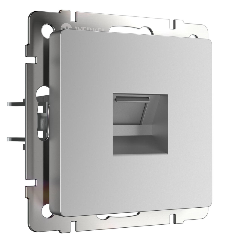 Телефонная розетка RJ-11 Werkel серебряный W1182006 4690389156496 4690389156496 - магазин электротехники Electroshop