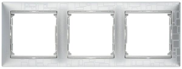Рамка Legrand Valena 3 поста алюминий модерн 770343 770343 - магазин электротехники Electroshop