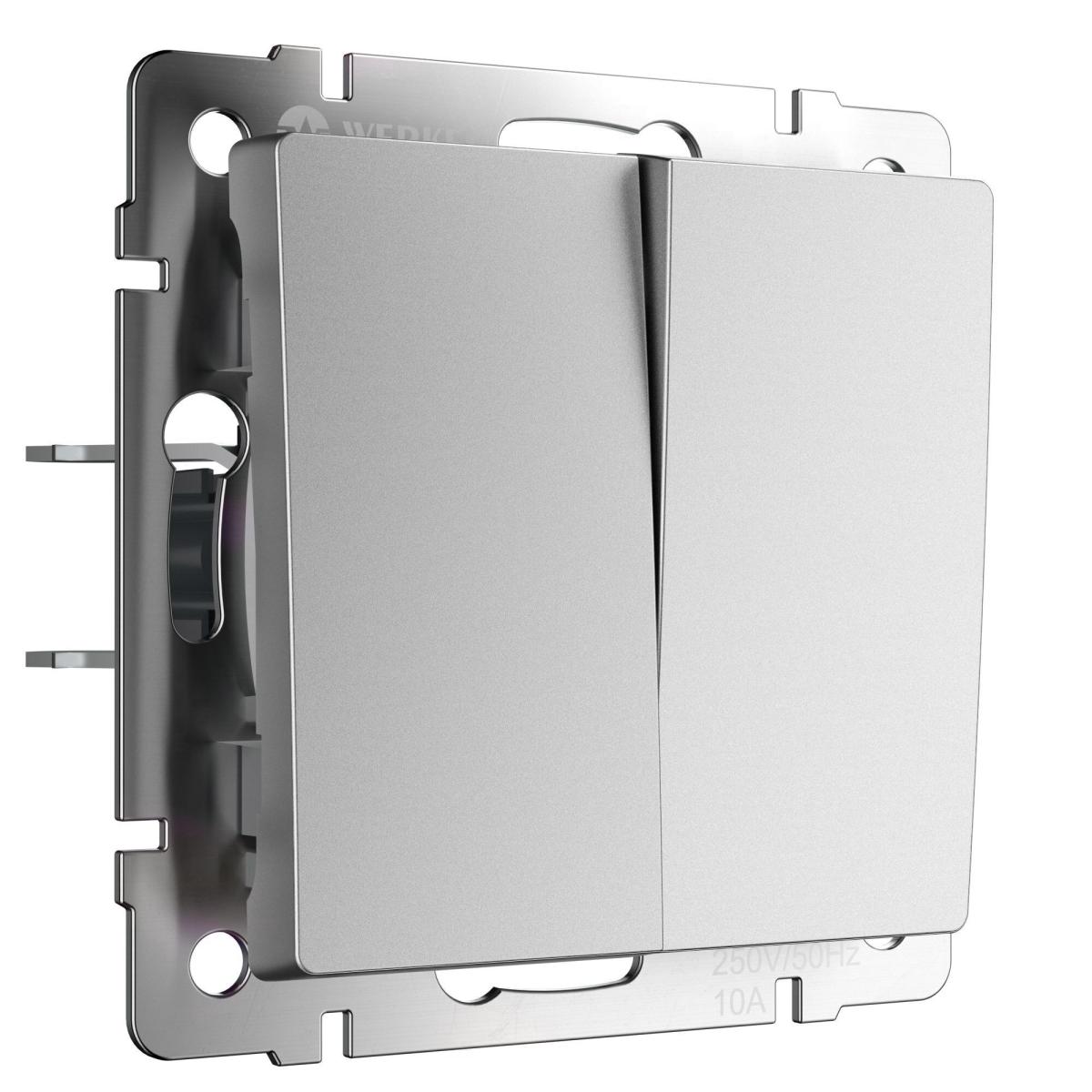 Выключатель двухклавишный Werkel W1120065 4690389195686 a063609 4690389195686 - магазин электротехники Electroshop