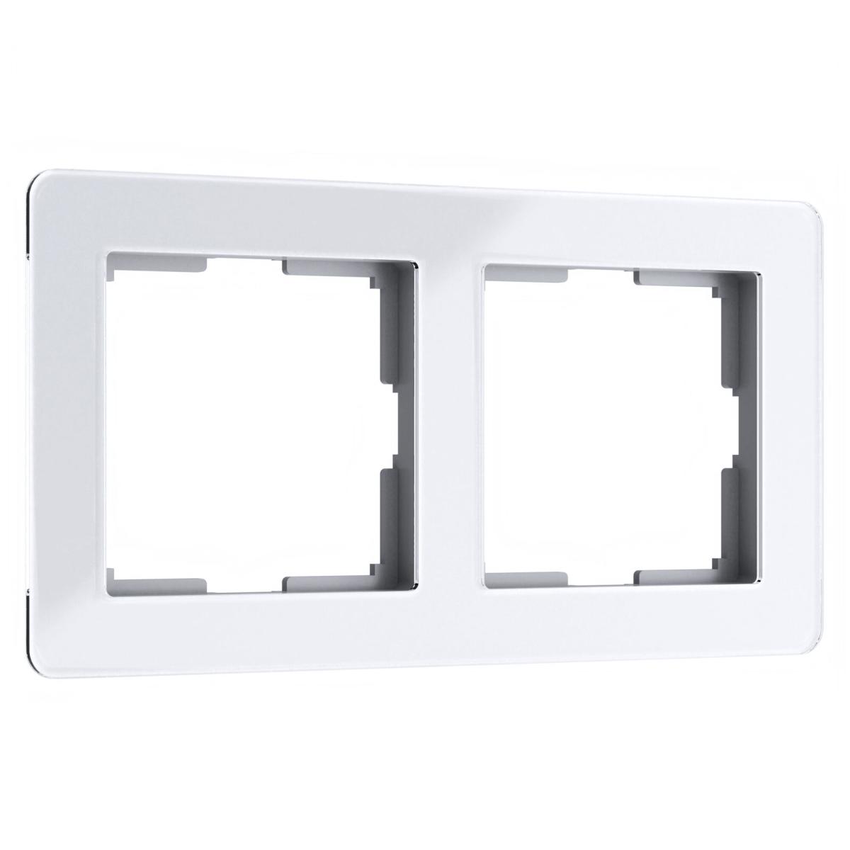 Рамка на 2 поста Werkel Acrylic белый 4690389184840 W0022701 4690389184840 - магазин электротехники Electroshop