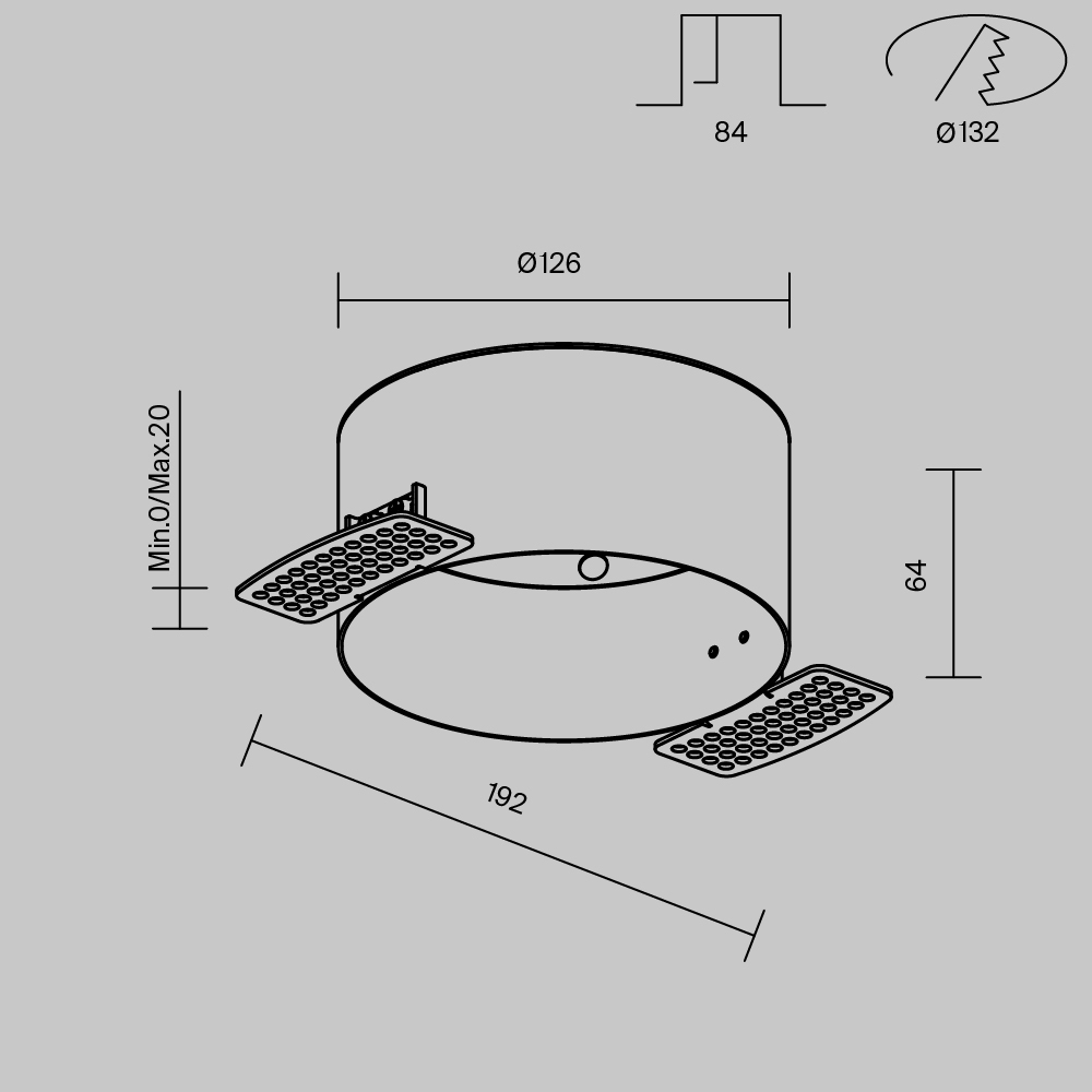 Аксессуар для встраиваемого светильника Maytoni Downlight DLA032-TRS12-W DLA032-TRS12-W - магазин электротехники Electroshop