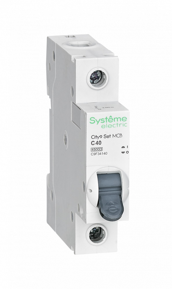 Автоматический выключатель Systeme Electric City9 Set 1П 40А С 4,5кА 230В (автомат) C9F34140 C9F34140 - магазин электротехники Electroshop