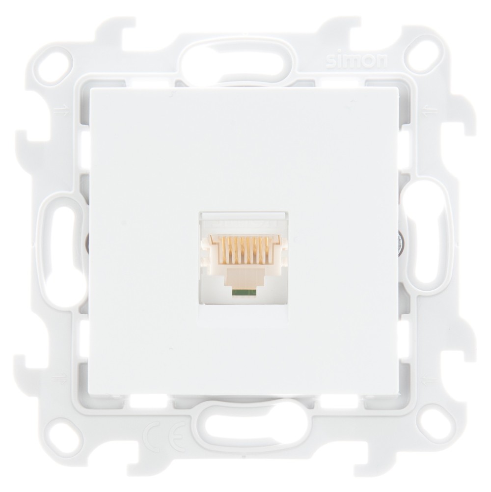 Розетка компьютерная RJ45 кат 5e UTP Simon 24 Harmonie белый 2410598-030 2410598-030 - магазин электротехники Electroshop