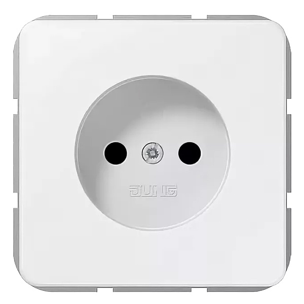 Розетка 2Р винтовой зажим Jung CD Белый CD511NWW CD511NWW - магазин электротехники Electroshop