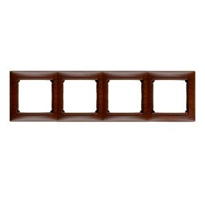 Рамка Legrand Valena 4 поста тонированное дерево 770314 770314 - магазин электротехники Electroshop