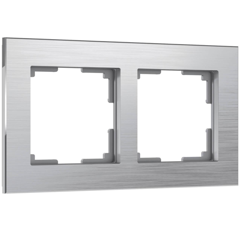 Рамка на 2 поста Werkel Aluminium алюминий W0021706 4690389158032 4690389158032 - магазин электротехники Electroshop