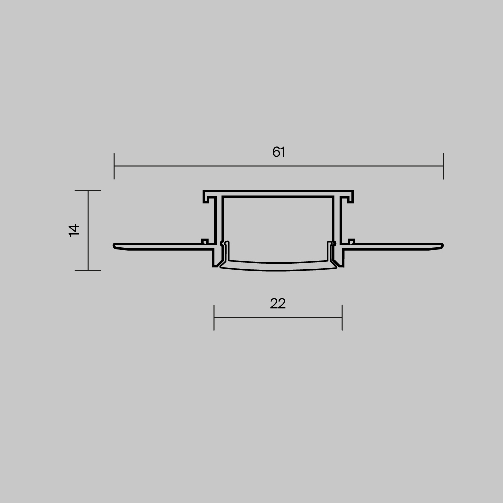 Рассеиватель для профиля 6114 Maytoni Led Strip ALM-6114-O-DF-10M 642015 642015 - магазин электротехники Electroshop
