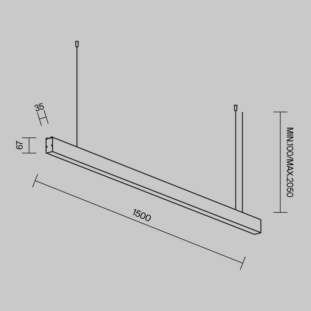 Линейный подвесной светильник Maytoni Technical LL312038 LL312038 - магазин электротехники Electroshop