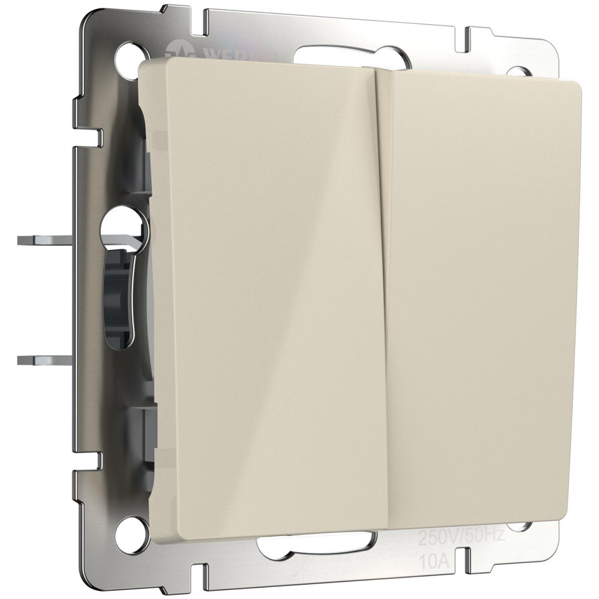 Перекрестный переключатель двухклавишный Werkel 4690389182150 W1123003 a058434 4690389182150 - магазин электротехники Electroshop