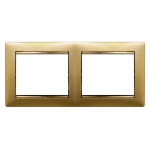 Рамка Legrand Valena 2 поста матовое золото/золотой штрих 770302 770302 - магазин электротехники Electroshop