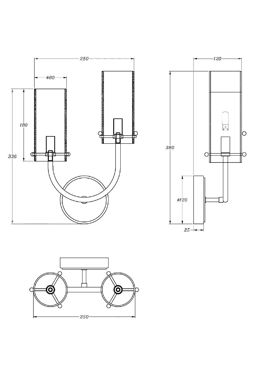 Бра Maytoni Arco MOD223WL-02BS1 MOD223WL-02BS1 - магазин электротехники Electroshop
