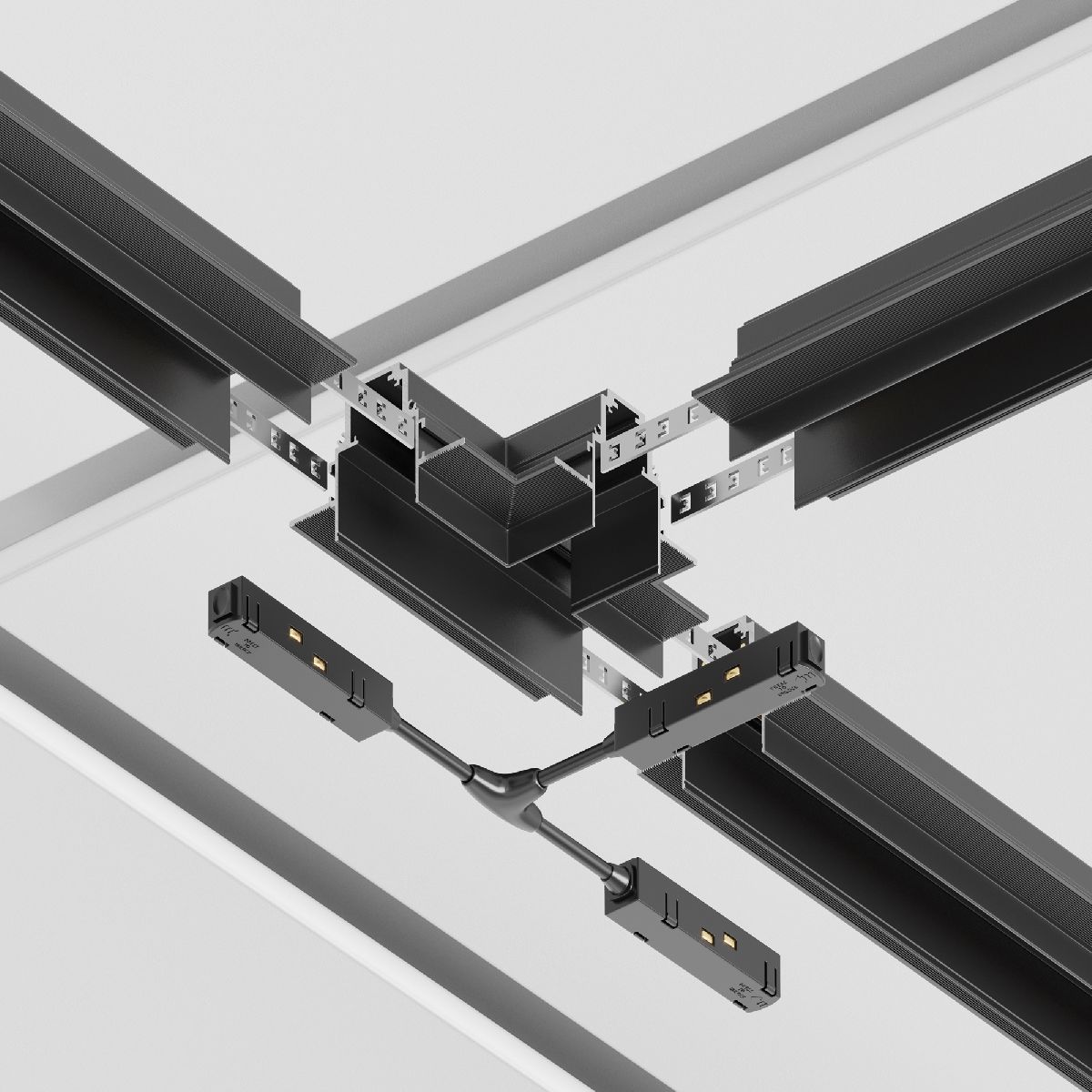 Угол-соединитель для магнитного шинопровода Maytoni Technical Magnetic track system Gravity TRA010CT-42B TRA010CT-42B - магазин электротехники Electroshop