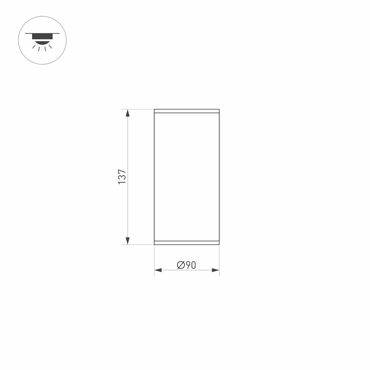 Уличный потолочный светильник Arlight LGD-Forma-Surface-R90-12W Day4000 037260 037260 - магазин электротехники Electroshop