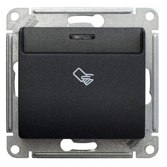 Карточный выключатель механизм Schneider Electric Glossa антрацит GSL000769 GSL000769 - магазин электротехники Electroshop