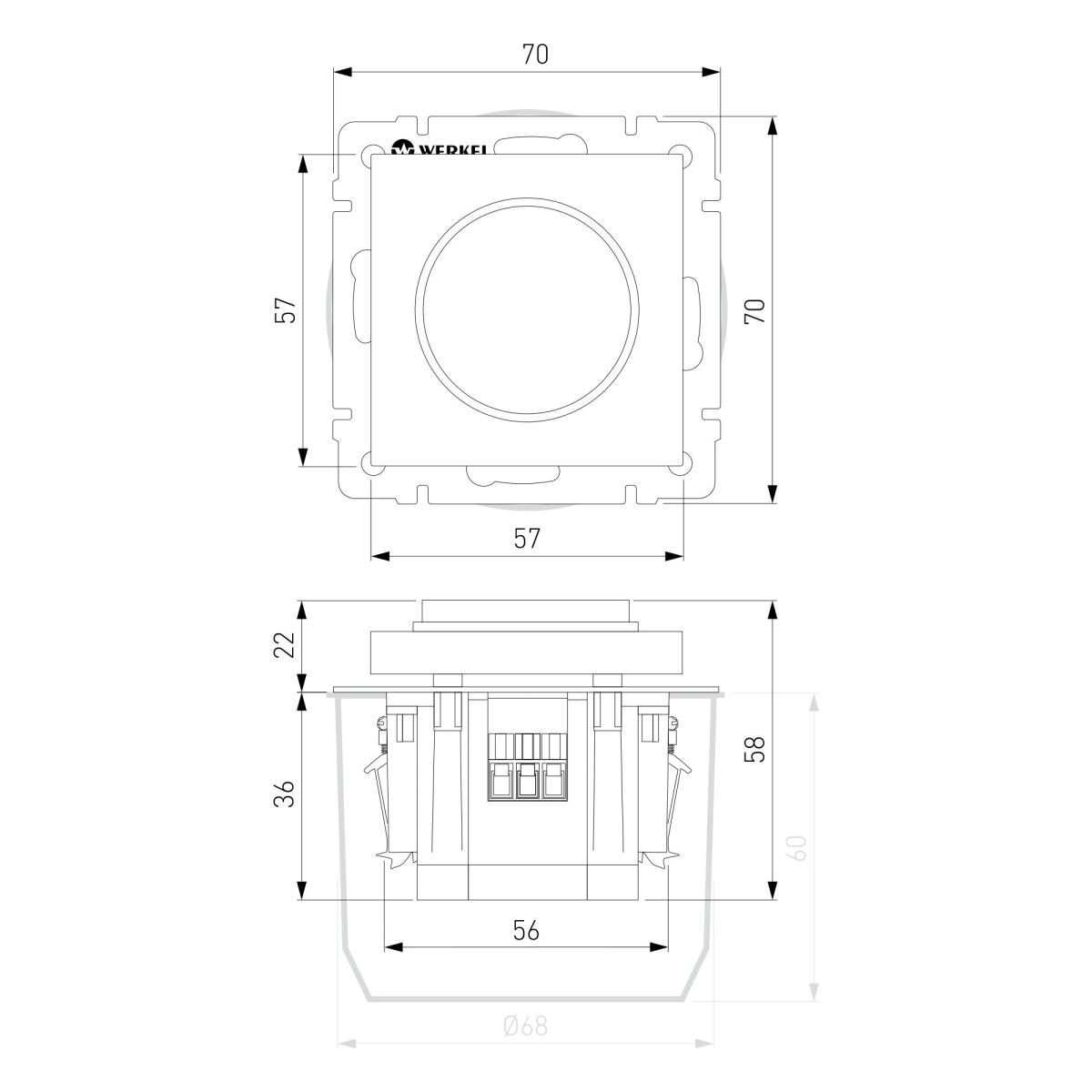 Диммер Werkel 4690389197079 W1142043 a064063 4690389197079 - магазин электротехники Electroshop