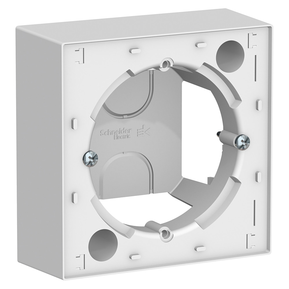 Коробка 1 пост для накладного монтажа AtlasDesign белый  Systeme Electric ATN000100 ATN000100 - магазин электротехники Electroshop