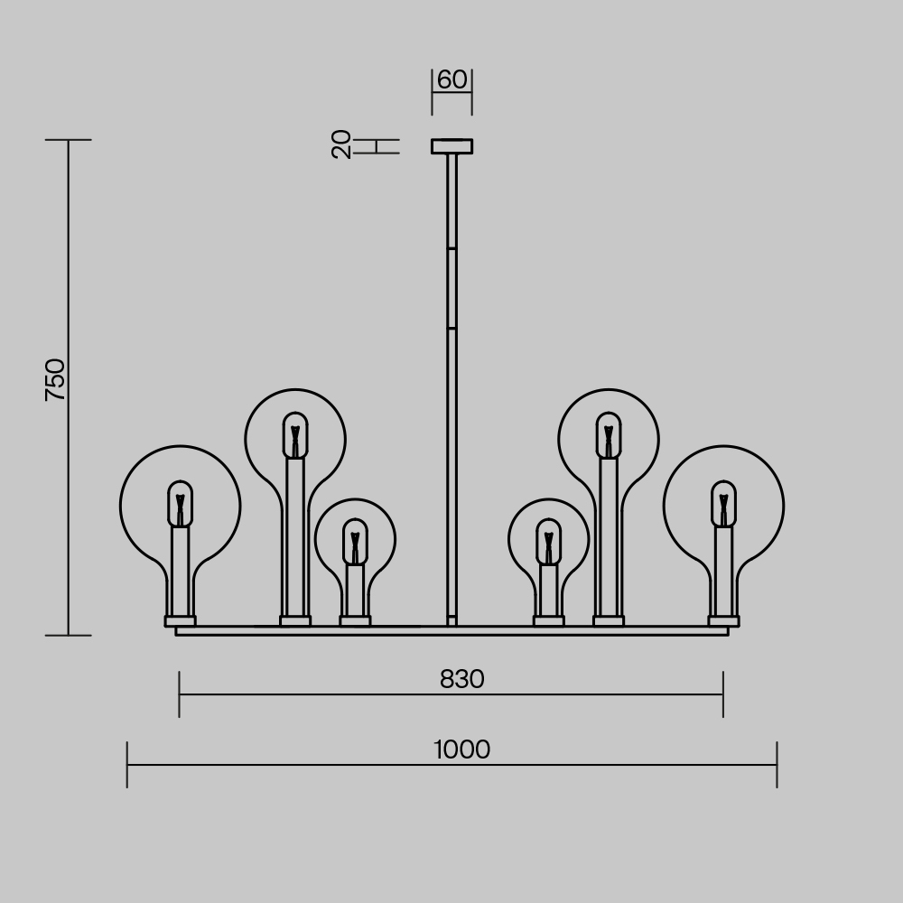 Потолочная люстра Maytoni Status MOD333PL-06BS1 MOD333PL-06BS1 - магазин электротехники Electroshop