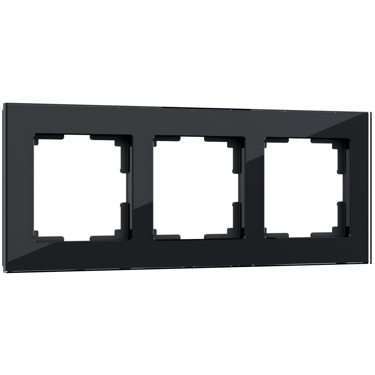 Рамка Werkel Favorit на 3 поста черный W0031108 4690389159787 4690389159787 - магазин электротехники Electroshop