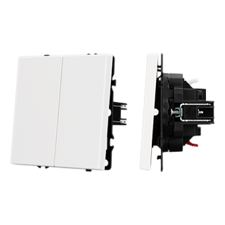 Механизм звонкового выключателя двухклавишный Arlight SWT-NOBE-MKR2-SFPL-WH (230V, 10A) (Белый кварц) 061741 061741 - магазин электротехники Electroshop