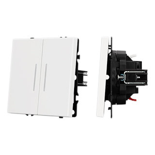 Механизм звонкового выключателя двухклавишный Arlight LED SWT-NOBE-MKR2-SFPL-L-WH (230V, 10A) (Белый кварц) 061745(1) 061745(1) - магазин электротехники Electroshop