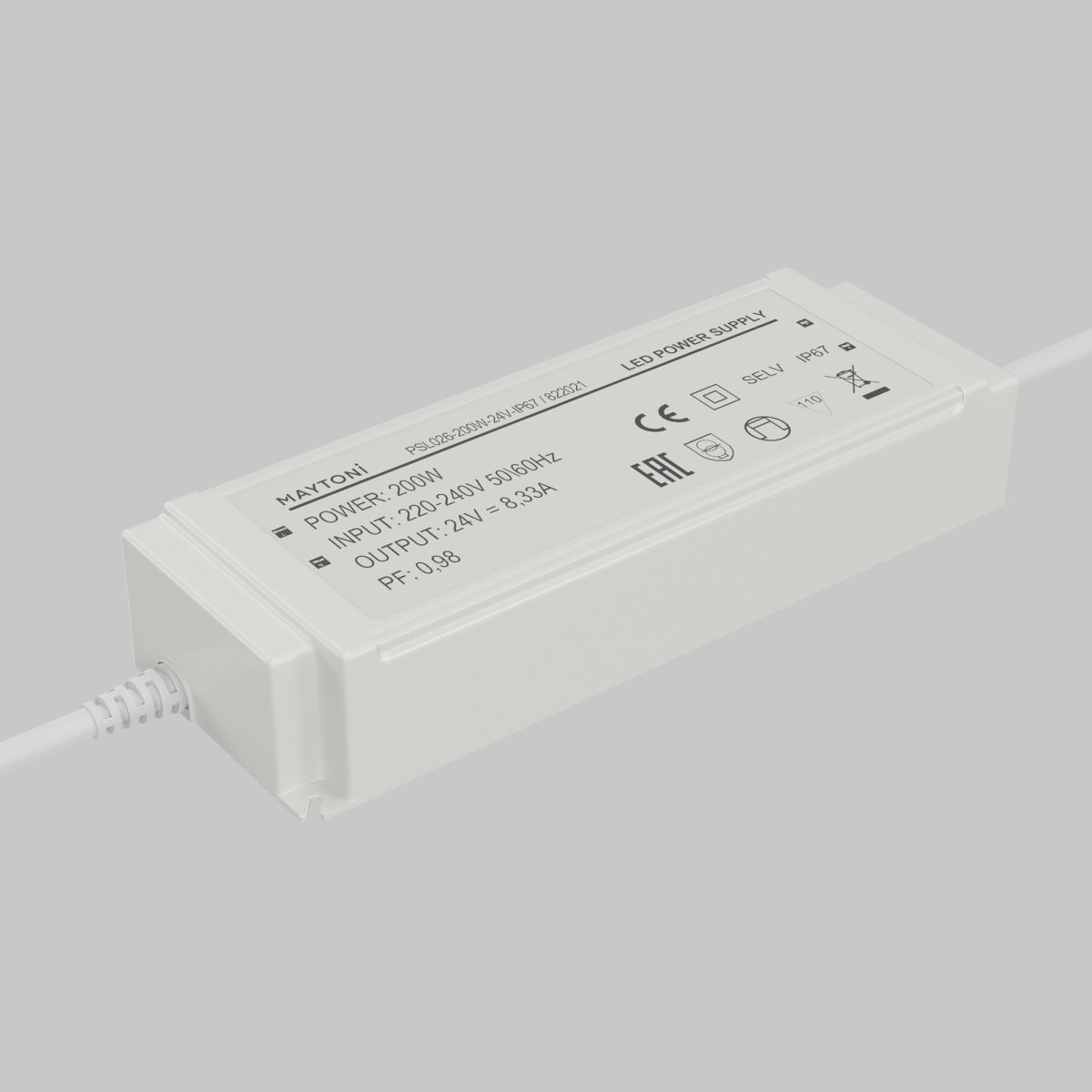 Источник напряжения Maytoni Led Strip PSL026 24В 200Вт IP67 822021 822021 - магазин электротехники Electroshop