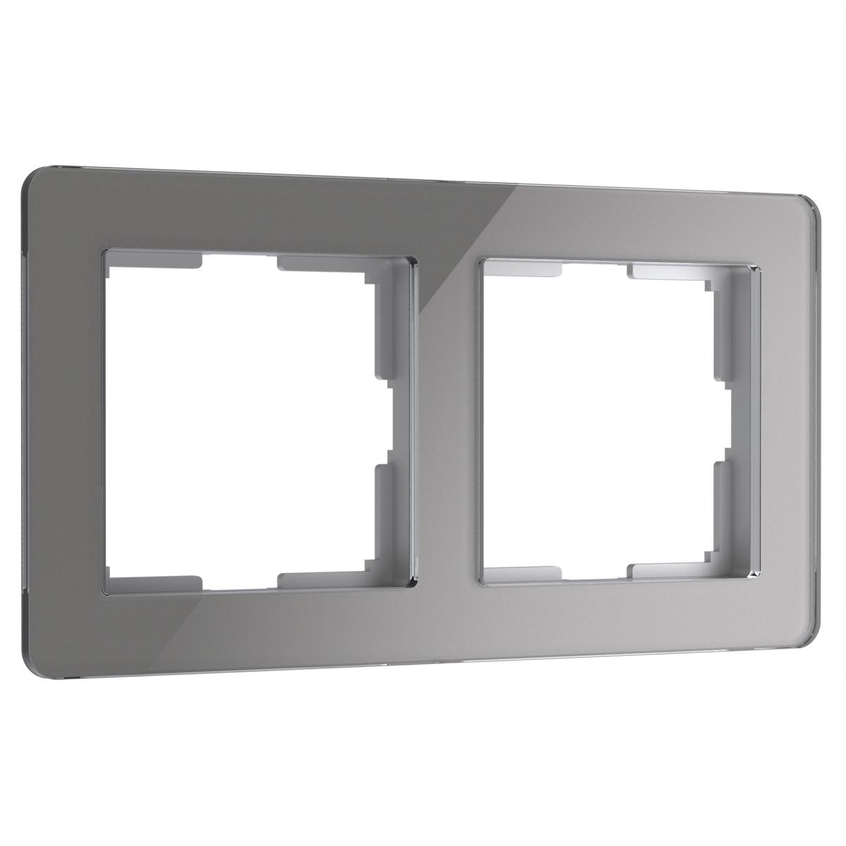 Рамка на 2 поста Werkel Acrylic графит 4690389184864 W0022704 4690389184864 - магазин электротехники Electroshop