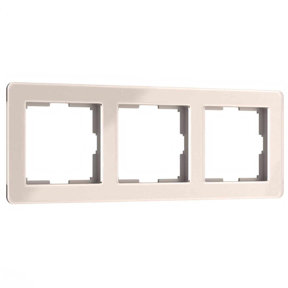 Рамка на 3 поста Werkel Acrylic айвори 4690389186295 W0032743 4690389186295 - магазин электротехники Electroshop