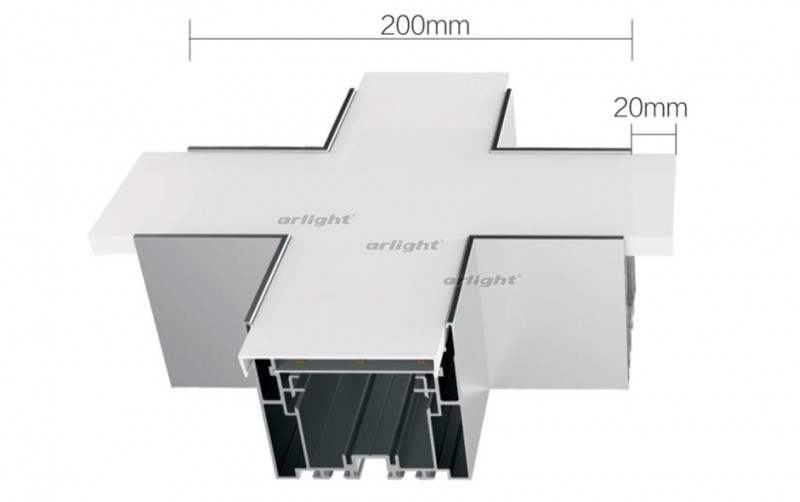 Угол Arlight S2-LINE-7977-X90 крестовой 021265 021265 - магазин электротехники Electroshop