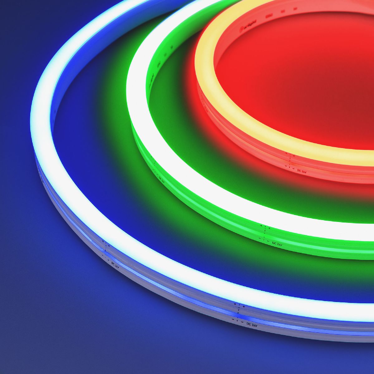 Светодиодная герметичная лента Arlight MOONLIGHT-SIDE-B84-12x17mm 24V RGB (12 W/m, IP67, 5m, wire x2) 042742 042742 - магазин электротехники Electroshop