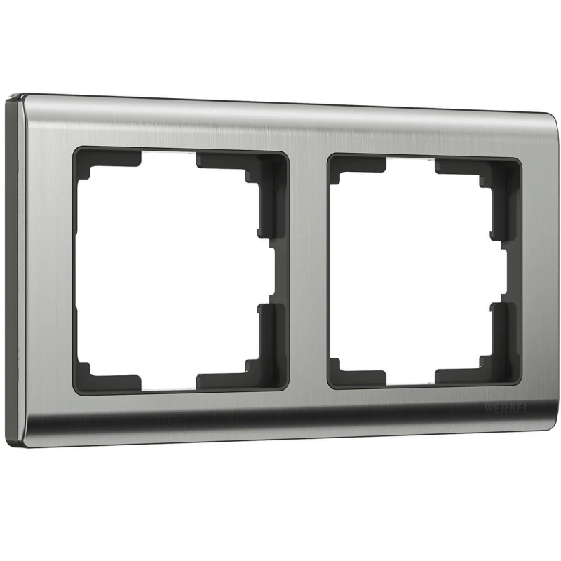 Рамка на 2 поста Werkel Metallic глянцевый никель W0021602 4690389159039 4690389159039 - магазин электротехники Electroshop