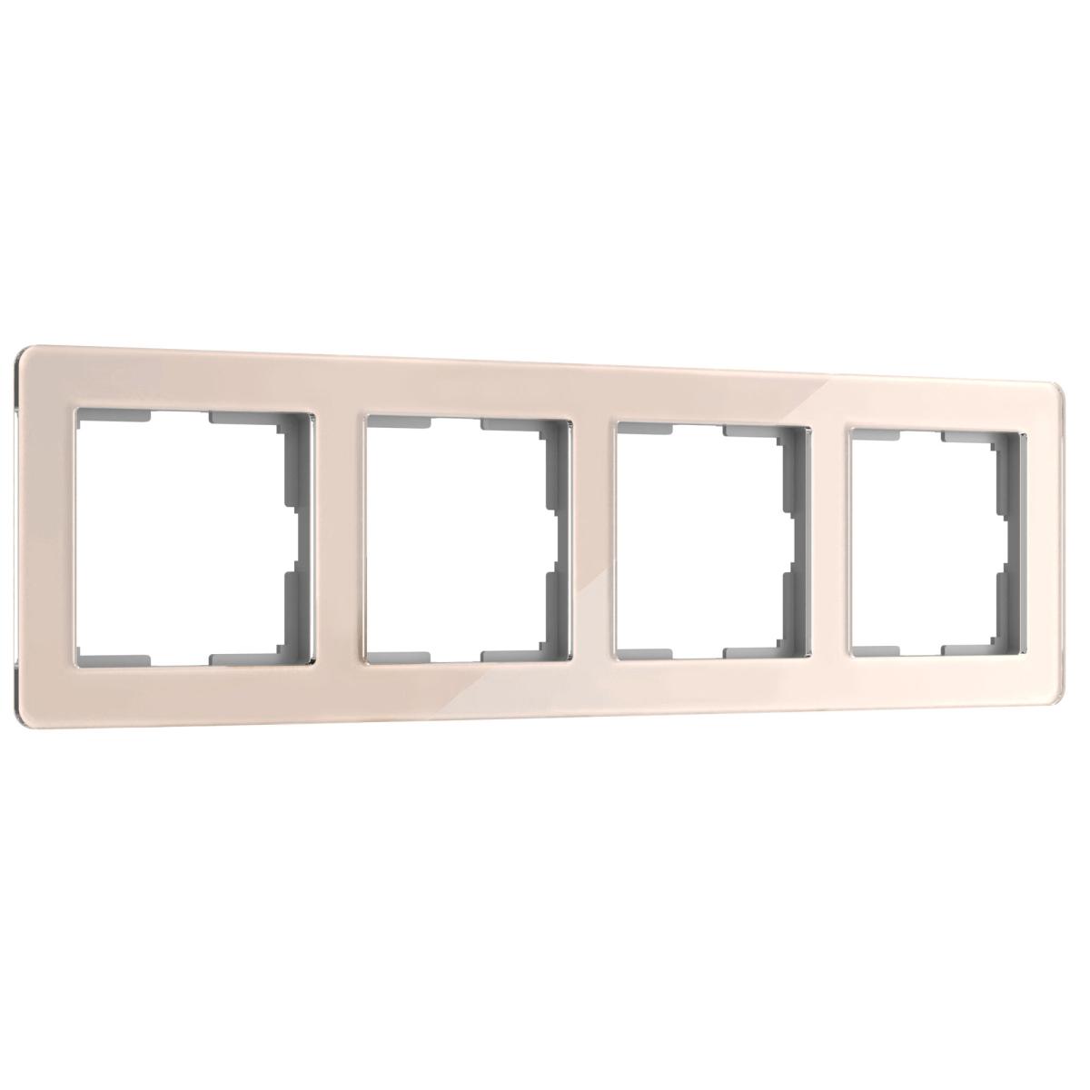 Рамка на 4 поста Werkel Acrylic айвори 4690389190551 W0042743 a062134 4690389190551 - магазин электротехники Electroshop