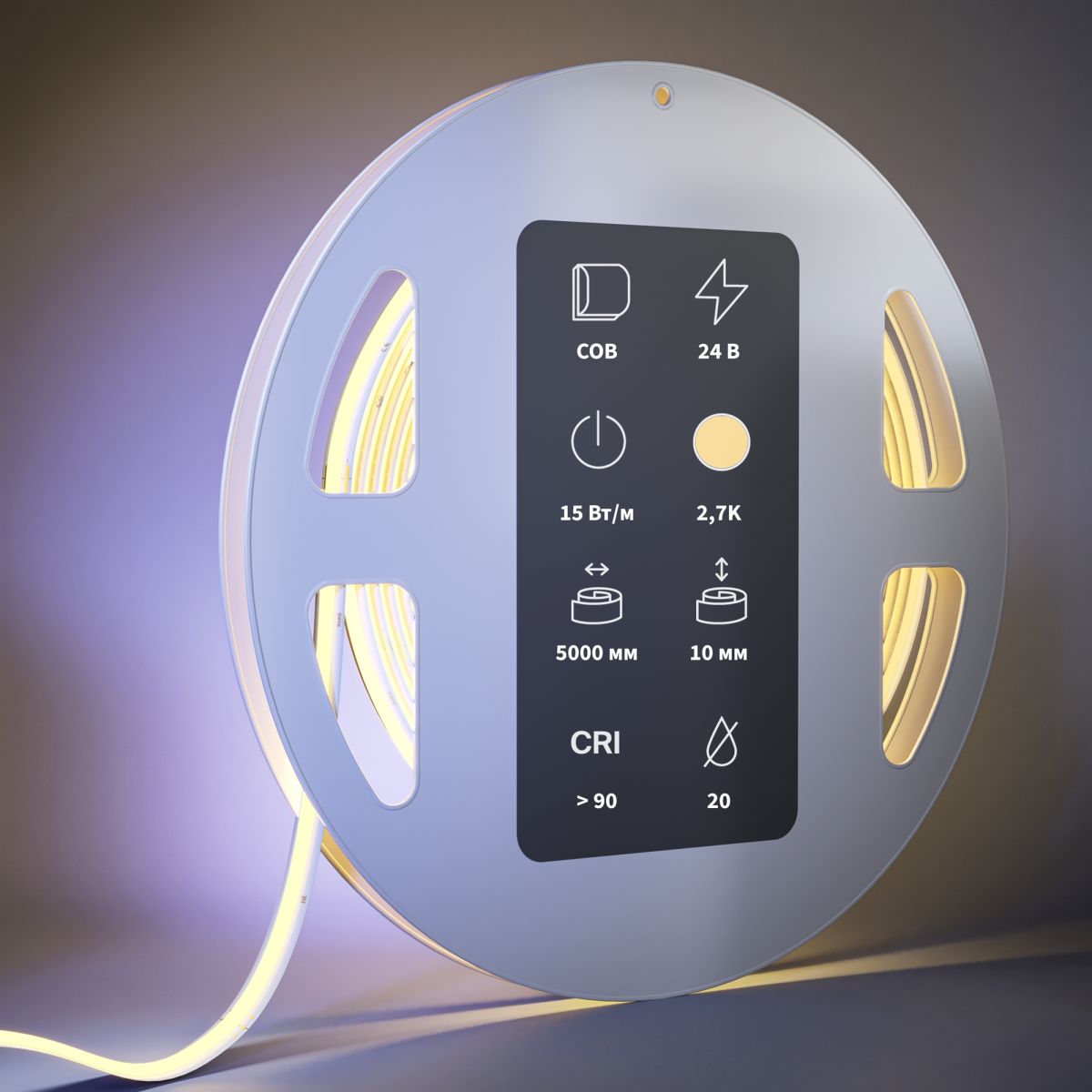 Светодиодная лента Maytoni Ultra 24В COB 15Вт/м 2700K 5м IP20 201223 201223 - магазин электротехники Electroshop