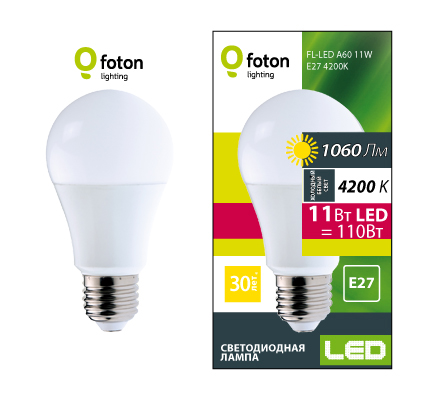 Лампы светодиодные LED классическая колба A с цоколем E27 Foton Lighting, Osram, Gauss, ASD - магазин электротехники Electroshop
