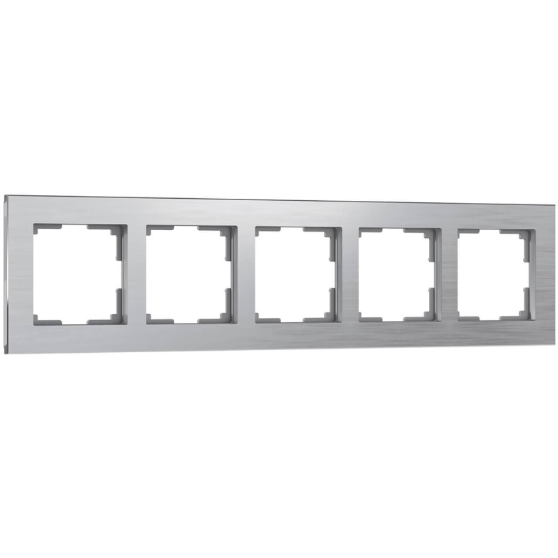 Рамка на 5 постов Werkel Aluminium алюминий W0051706 4690389158087 4690389158087 - магазин электротехники Electroshop