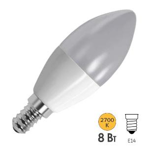 Лампа светодиодная свеча FL-LED C37 8W 2700К 220V E14 37х98 800Лм Foton Lighting 615589 615589 - магазин электротехники Electroshop