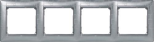 Рамка Legrand Valena 4 поста алюминий модерн 770344 770344 - магазин электротехники Electroshop