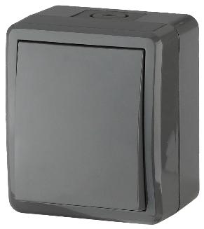 Переключатель IP54 10АХ-250В открытой установки Эра Эксперт серый 11-1403-03 Б0020674 Б0020674 - магазин электротехники Electroshop