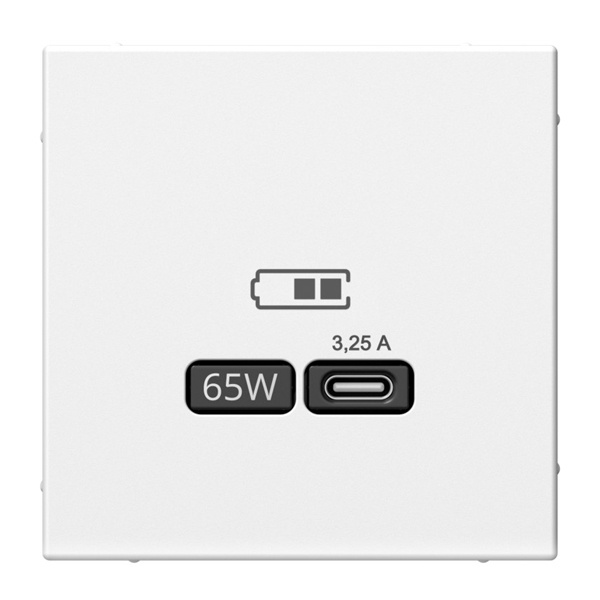 Зарядка USB ArtGallery тип-C 65Вт QC PD лотос Systeme Electric GAL001327 GAL001327 - магазин электротехники Electroshop