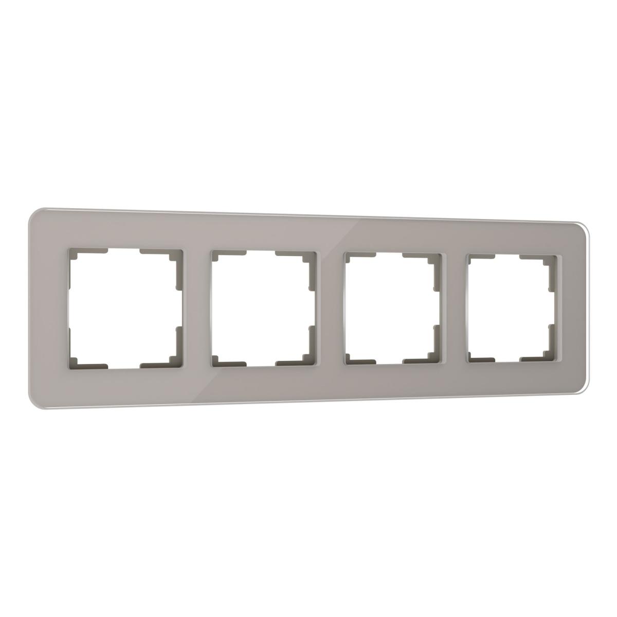 Рамка Werkel Elite на 4 поста дымчатый W0042417 4690389180798 4690389180798 - магазин электротехники Electroshop