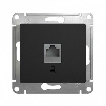 Розетка компьютерная RJ45 кат.5E механизм Schneider Electric Glossa антрацит GSL000781K GSL000781K - магазин электротехники Electroshop