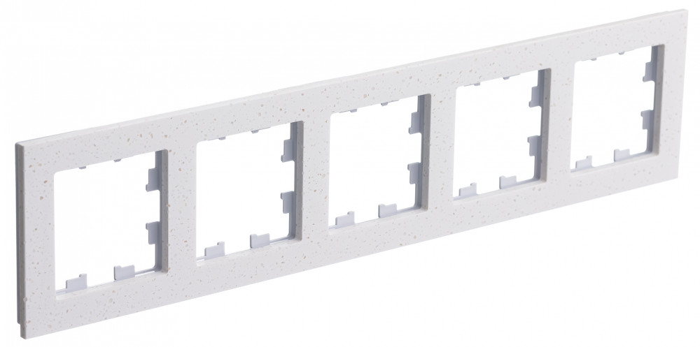 Рамка AtlasDesign Nature 5 постов мрамор крем рояль Systeme Electric ATN343105 ATN343105 - магазин электротехники Electroshop