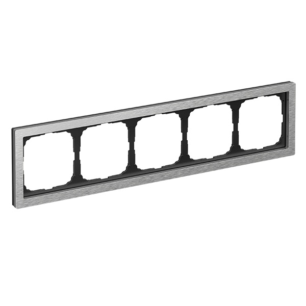 Рамка Systeme Electric ArtGallery Pure 5 постов металл алюминий GAL312105 GAL312105 - магазин электротехники Electroshop