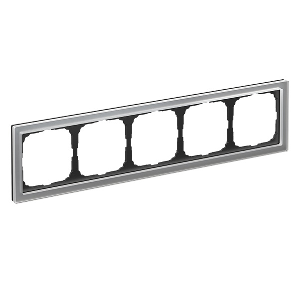 Рамка Systeme Electric ArtGallery Pure 5 постов органическое стекло алюминий GAL320305 GAL320305 - магазин электротехники Electroshop