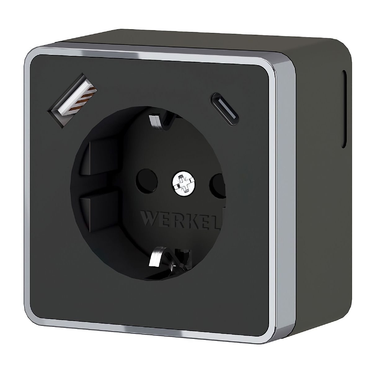 Розетка с заземлением, шторками и USB тип A+C Werkel Gallant W5071735 4690389179655 a057702 4690389179655 - магазин электротехники Electroshop